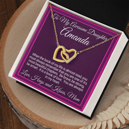 Personalize It Linked Hearts Necklace Gift For Daughter From Mom Interlocking Hearts Necklace