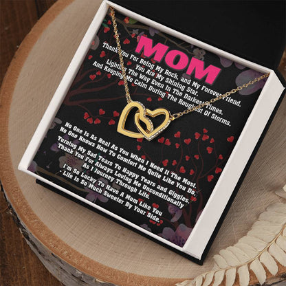 Gift For Mom- Interlocking Heart Necklace Interlocking Hearts Necklace