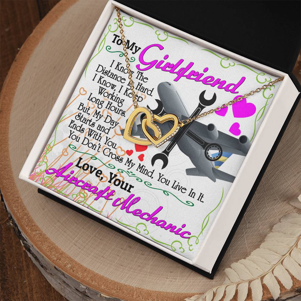 Aircraft Mechanic'S Girlfriend - Interlocking Heart Necklace Interlocking Hearts Necklace