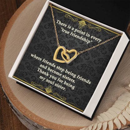 Interlocking Hearts Necklace - Eudora Collection