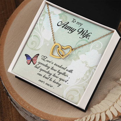 Interlocking Hearts Necklace Army Wife