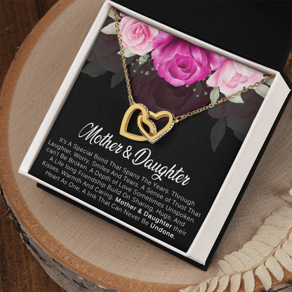 Meaningful Gift For Mother And Daughter Interlocking Hearts Necklace