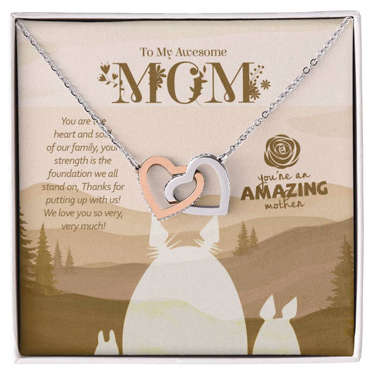 Special Edition. You Are The Heart & Soul Of Our Family Mom Interlocked Hearts Necklace Tm2V10 Interlocking Hearts Necklace