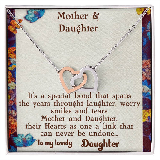 Mother & Daughter Necklace Interlocking Hearts Necklace