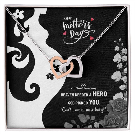 To My Pregnant Wife Interlocking Hearts Necklace