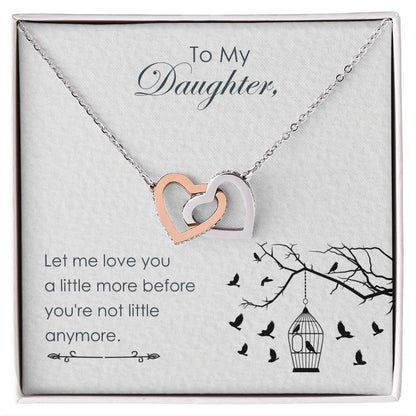 To My Daughter - Interlocking Hearts Necklace5