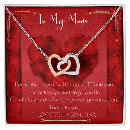 Mother'S Day Necklace To My Mom Necklace Mothers Day Gift From Daughter Mom Gift From Son Mom Necklace Interlocking Hearts Necklace