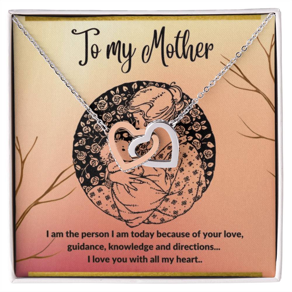 To My Mother - Interlocking Hearts Necklace