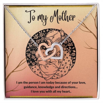 To My Mother - Interlocking Hearts Necklace