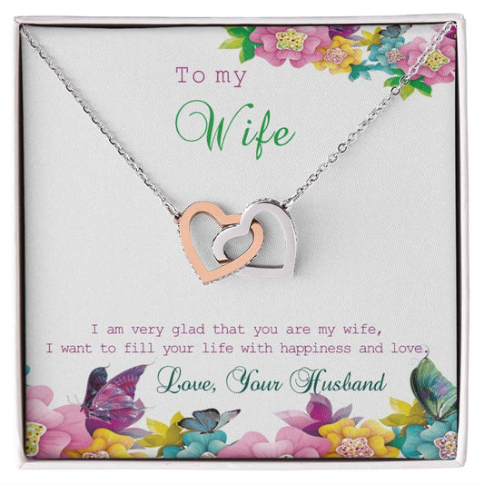 Gift For Wife Interlocking Hearts Necklace