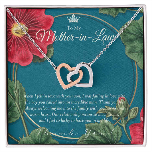 Mother In Law Gift Mom In Law Jewelry Mother'S Day Gift For Mother-In-Law Gift For Mother In Law Mother-In-Law Necklace Interlocking Hearts Necklace