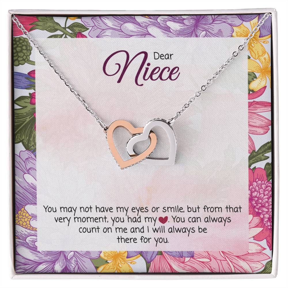 Interlocking Hearts Necklace For Niece
