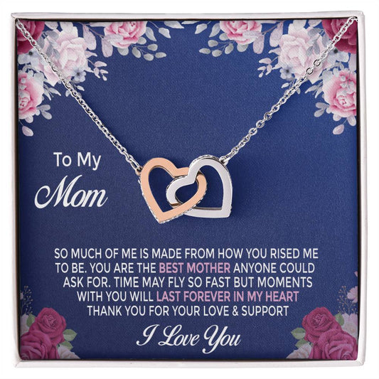 Mom Daughter Gift Mother'S Day Interlocking Hearts Necklace