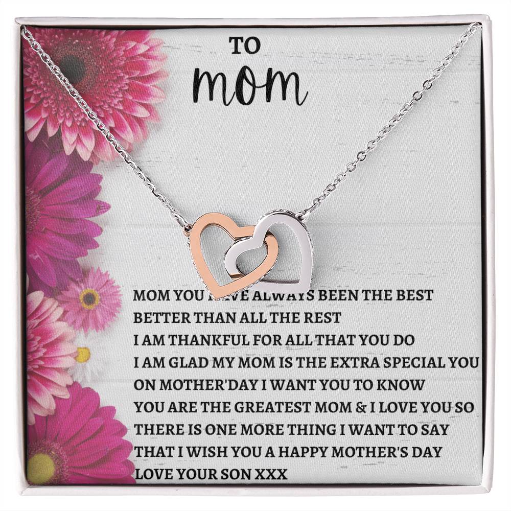 Limited Mothers Day Stock Interlocking Hearts Necklace