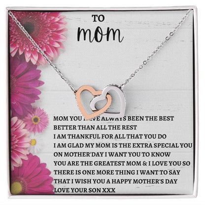 Limited Mothers Day Stock Interlocking Hearts Necklace