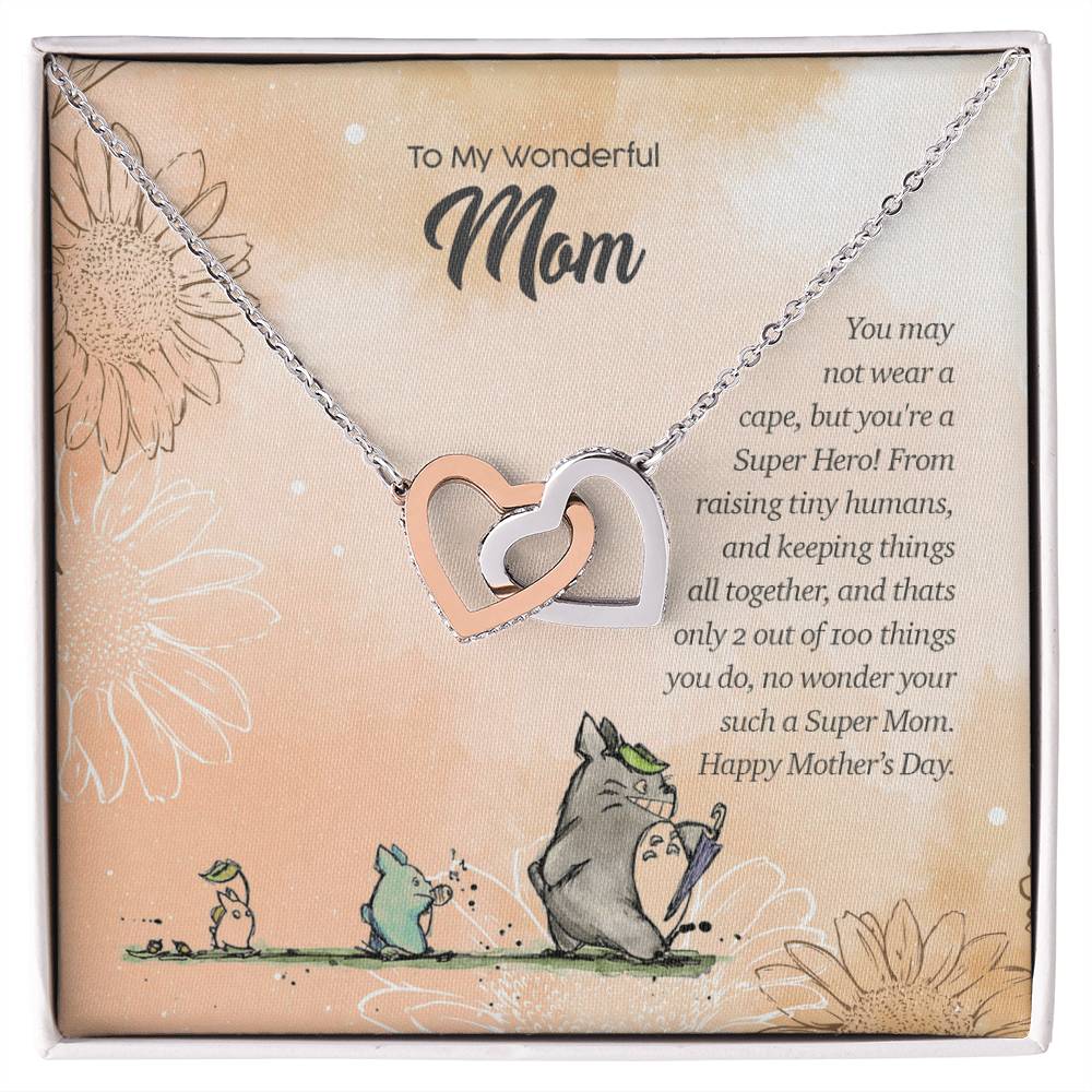 Special Edition Super Hero Mom Interlocked Heart Tm2V2 Interlocking Hearts Necklace