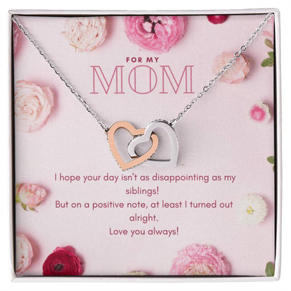 I Turned Out Alright Interlocking Hearts Necklace