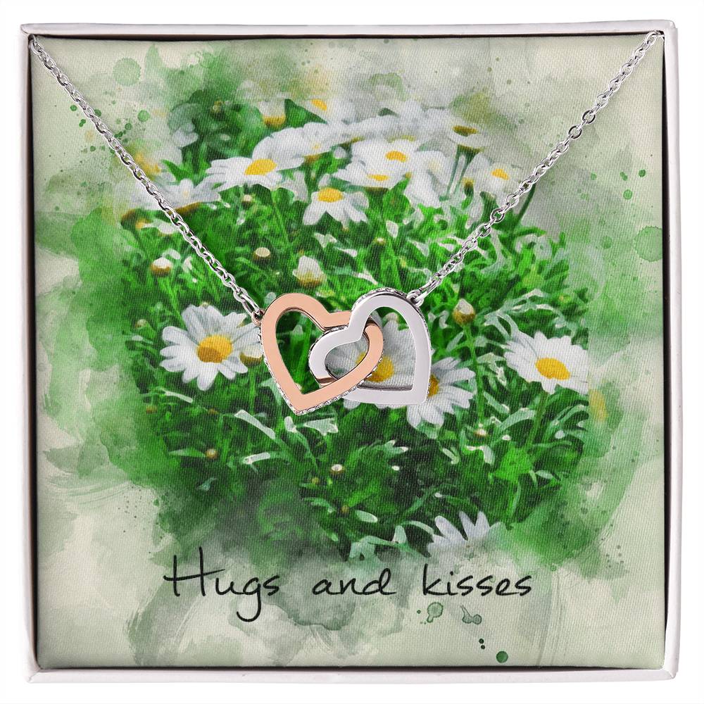 Interlocking Hearts Necklace – Daisy Message Card