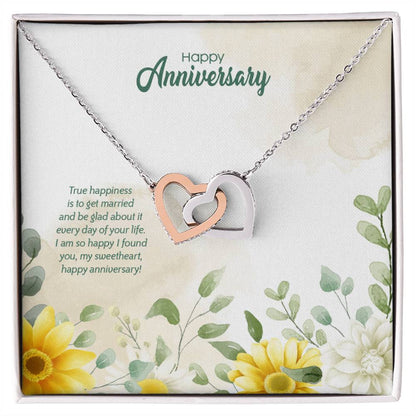 Anniversary Edition Happily Married - Interlocking Hearts Necklace