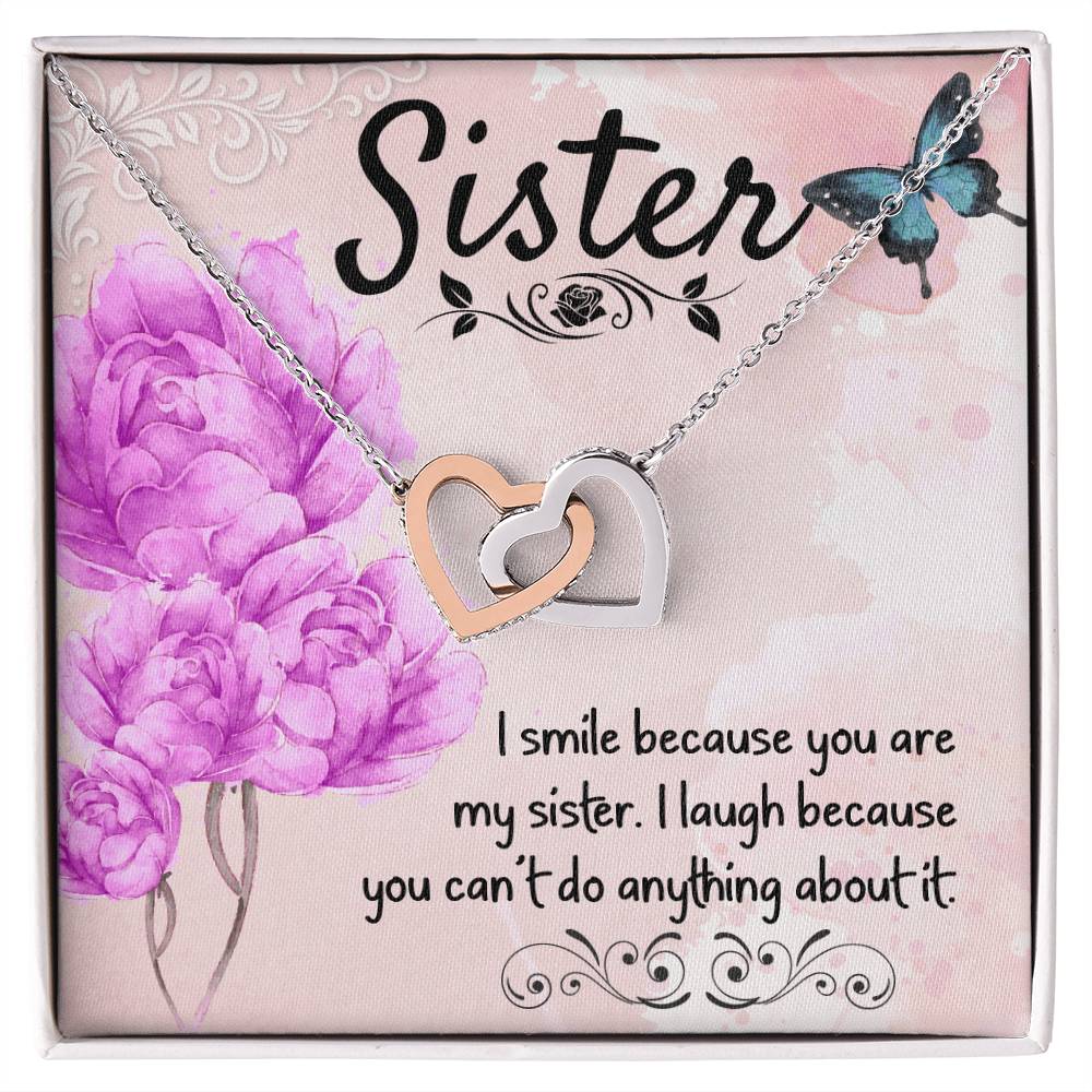 Perfect Gift For Sister Interlocking Hearts Necklace