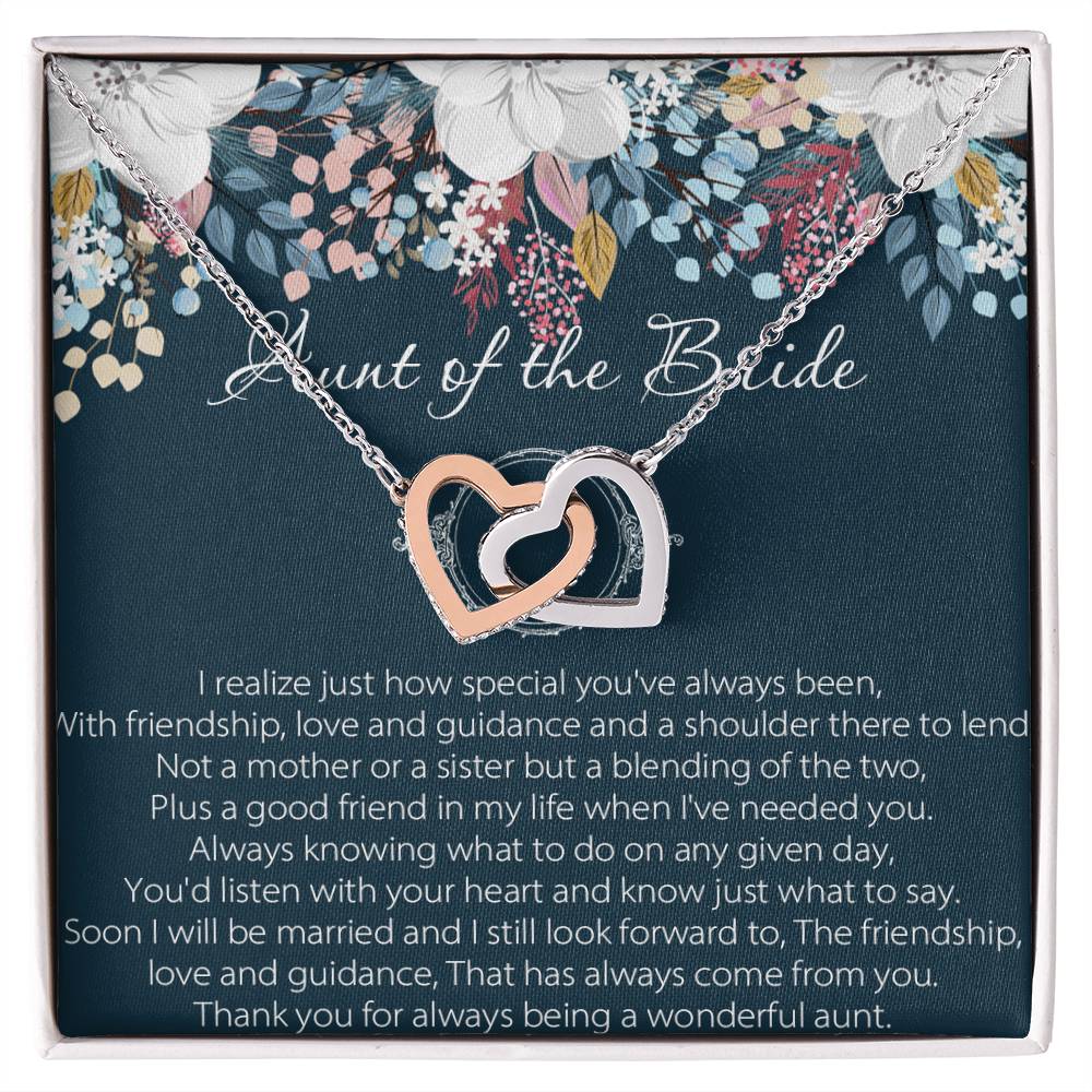 Aunt Of Bride Gift Aunt Of The Bride Necklace Aunt Interlocking Hearts Necklace Wedding Giftaunt Gift For Your Wedding Wedding Gift Aunt