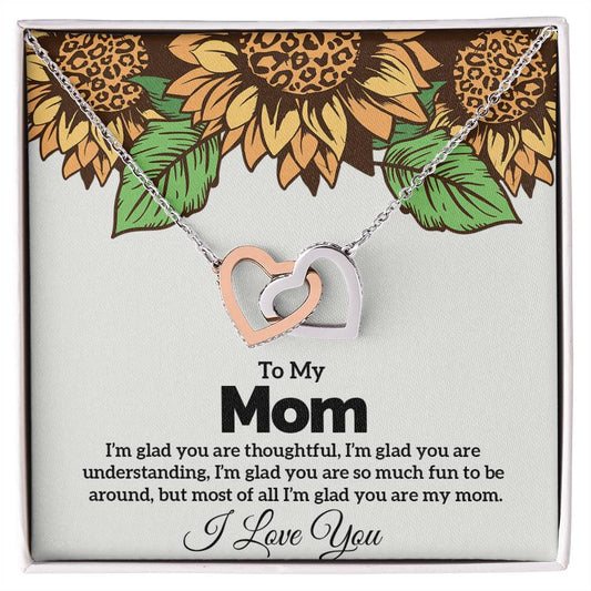Gift For Mom Interlocking Hearts Necklace