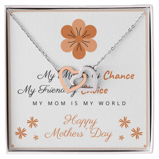 My Mother By Chance Interlocking Hearts Necklace