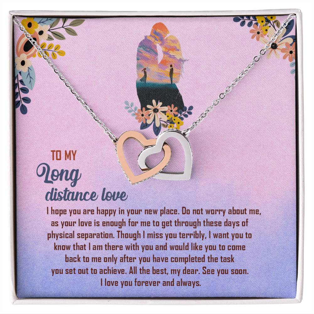 Interlocked Necklace For Long Distance Love Interlocking Hearts Necklace