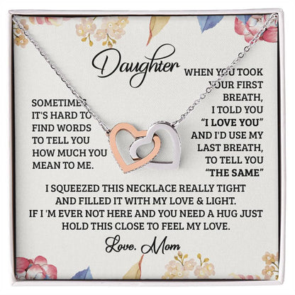 Use Last Breath Interlocking Hearts Necklace