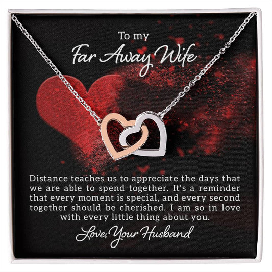 To My Wife Necklace Anniversary Gift For Wife Birthday Gift For Wife Gift For Wife Necklace For Wife Gift For Wife Birthday Interlocking Hearts Necklace