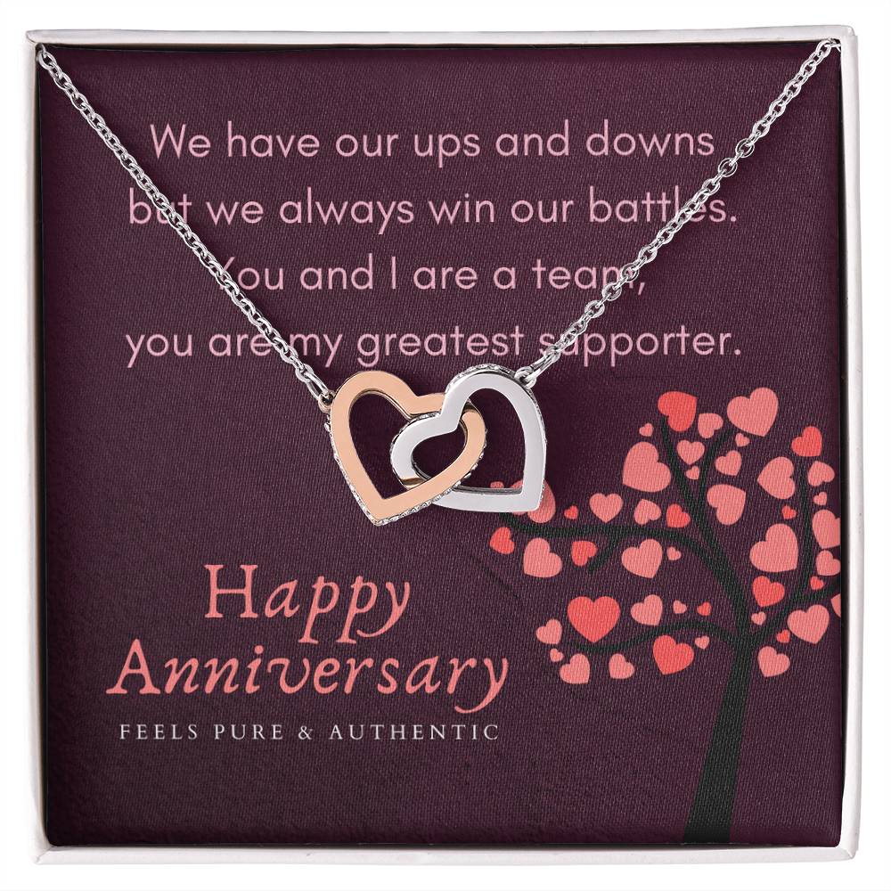Heart Together Interlocking Hearts Necklace