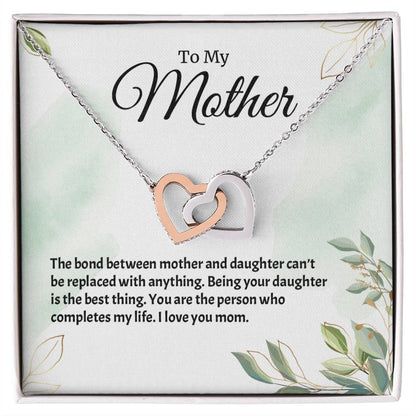 Interlocking Hearts Necklace For Mother