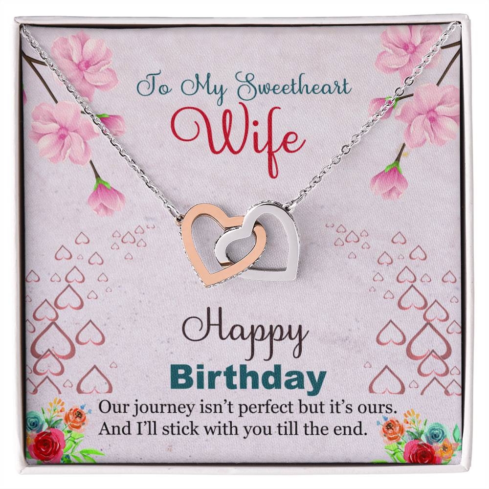 To My Wife Interlocked Hearts Necklace Gift For Wife Love Your Wifehusband Gift Wifelove Your Husbnad. Interlocking Hearts Necklace