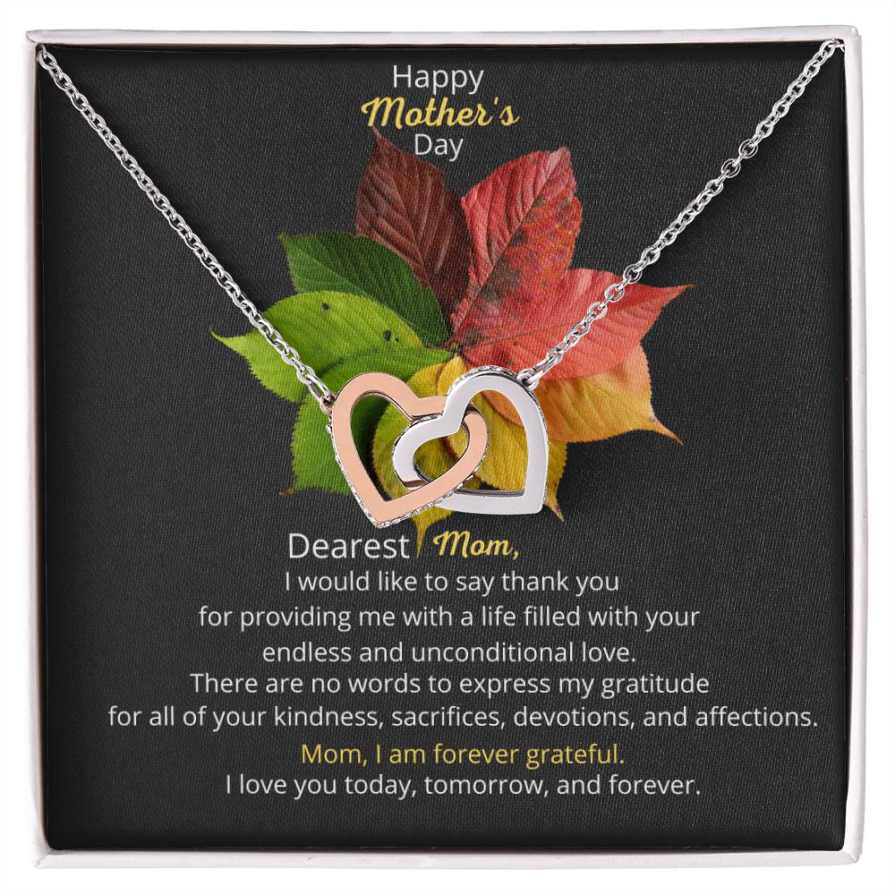 Gift For Mom Interlocking Hearts Mother'S Day Gift Birthday Gift For Mom Interlocking Hearts Necklace