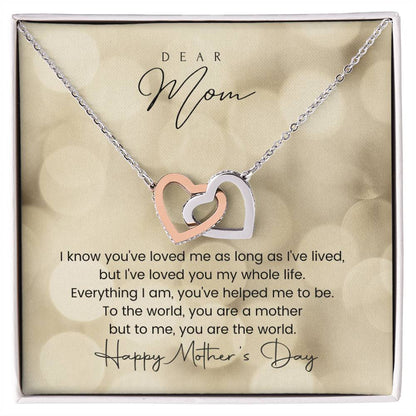 Happy Mother'S Day Interlocking Hearts Interlocking Hearts Necklace