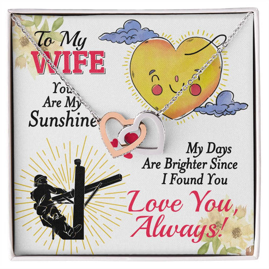 Lineman'S Wife - Interlocking Heart Necklace Interlocking Hearts Necklace