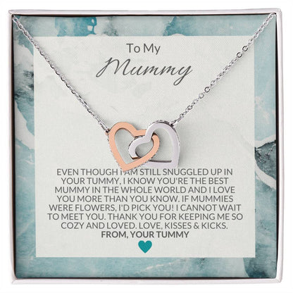 To My Mummy Necklace Interlocking Hearts Necklace