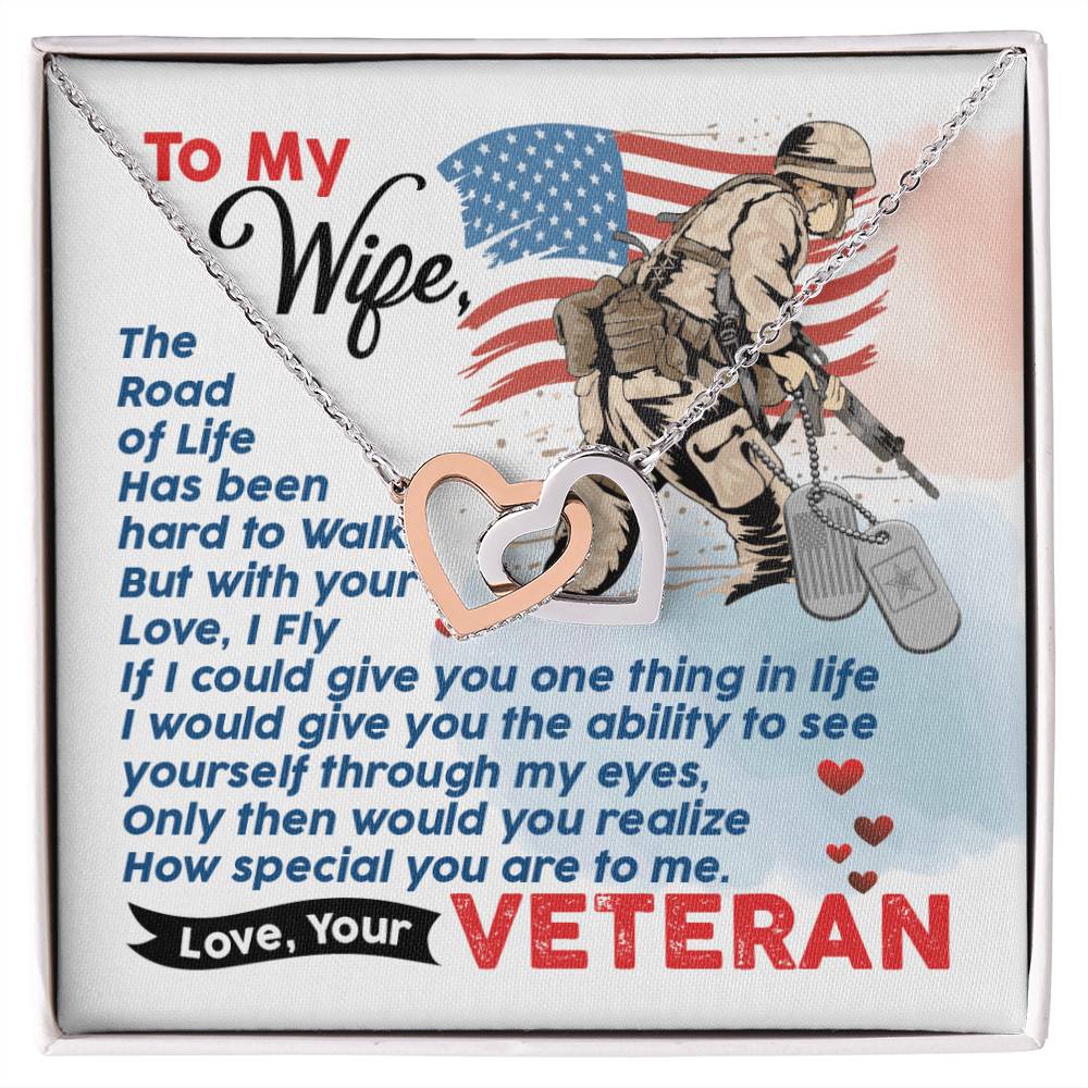 Veteran'S Wife - Interlocking Heart Necklace Interlocking Hearts Necklace