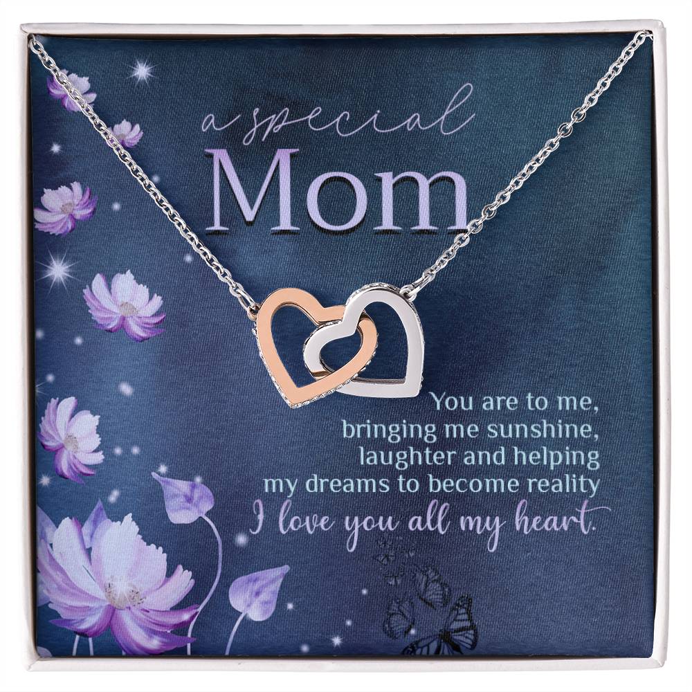 Special Mom Necklace Gift Interlocking Hearts Necklace