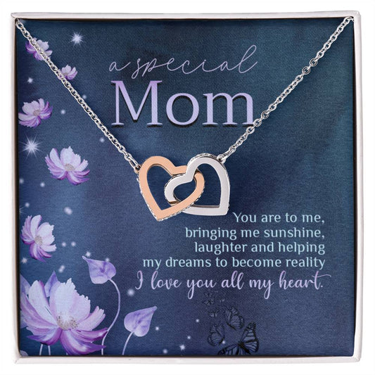 Special Mom Necklace Gift Interlocking Hearts Necklace
