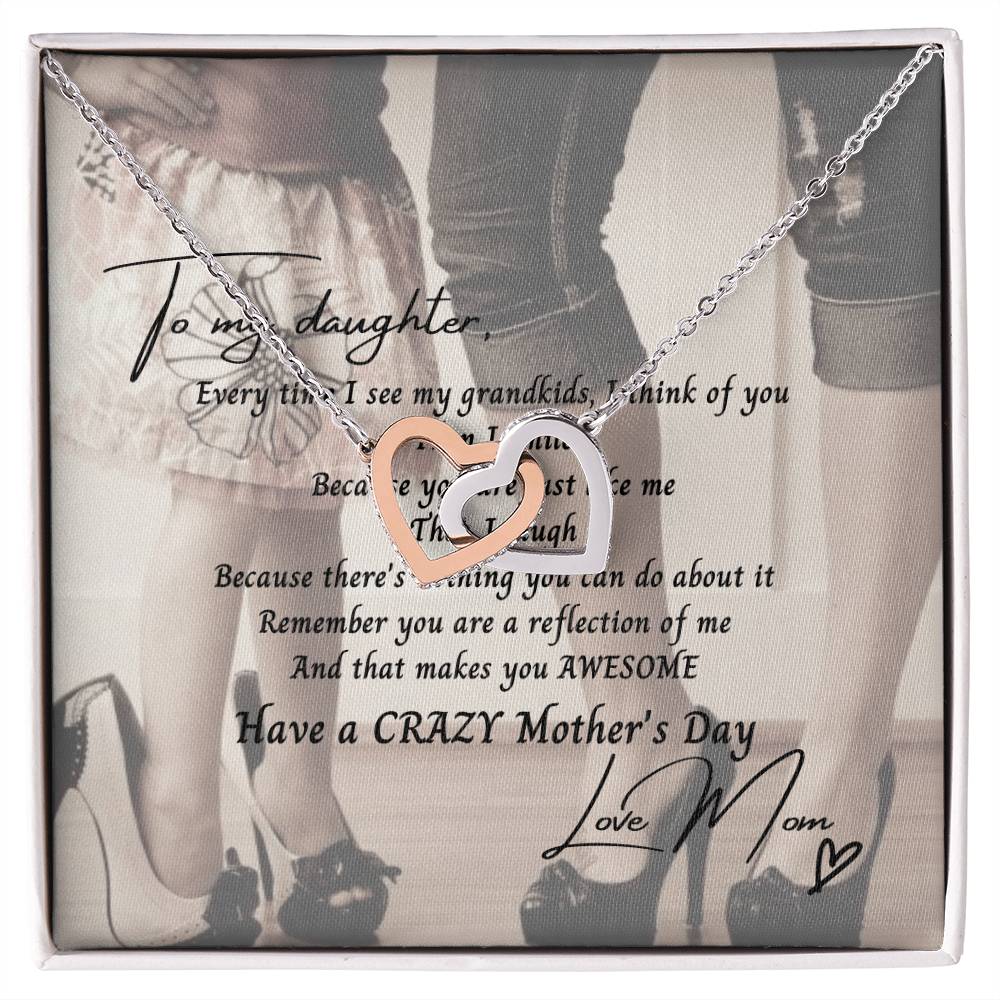 Luxury Interlocking Hearts - Mom To Daughter Interlocking Hearts Necklace