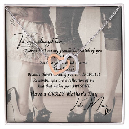 Luxury Interlocking Hearts - Mom To Daughter Interlocking Hearts Necklace