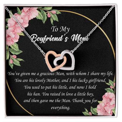 To Boyfriend'S Mom Interlocked Necklace Interlocking Hearts Necklace