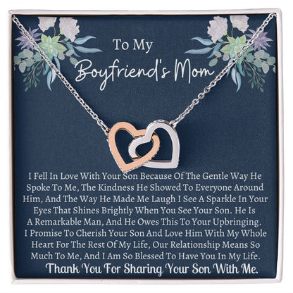 Necklace For Boyfriend Mom Interlocking Hearts Necklace