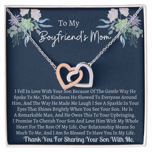 Necklace For Boyfriend Mom Interlocking Hearts Necklace