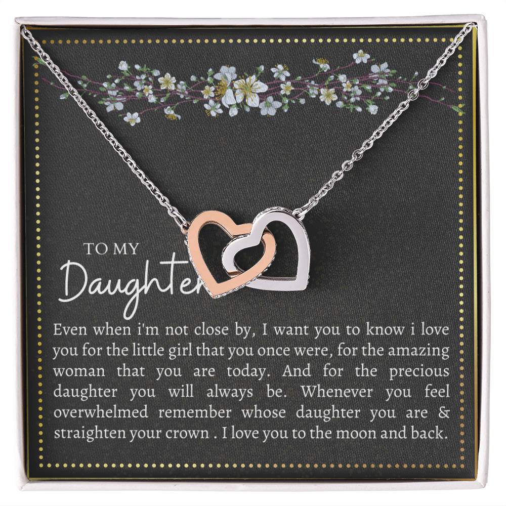 Gift For Daughter Interlocking Hearts Necklace