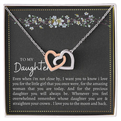 Gift For Daughter Interlocking Hearts Necklace
