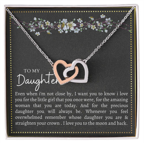Gift For Daughter Interlocking Hearts Necklace