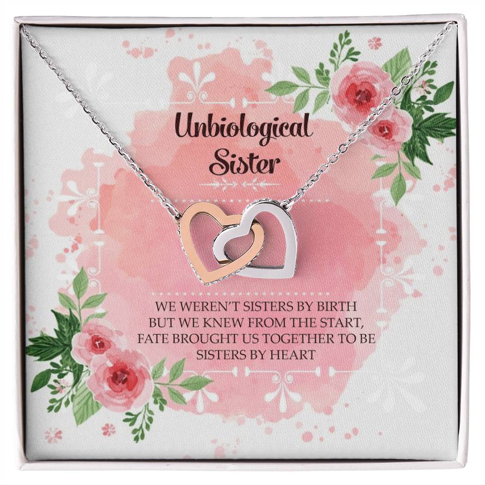 Sisters By Heart - Best Gift For Sister Interlocking Hearts Necklace