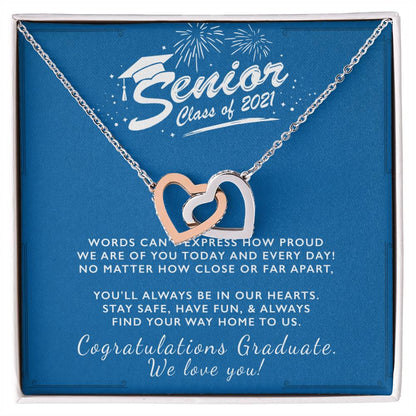 Forever Heart Senior Interlocking Hearts Necklace